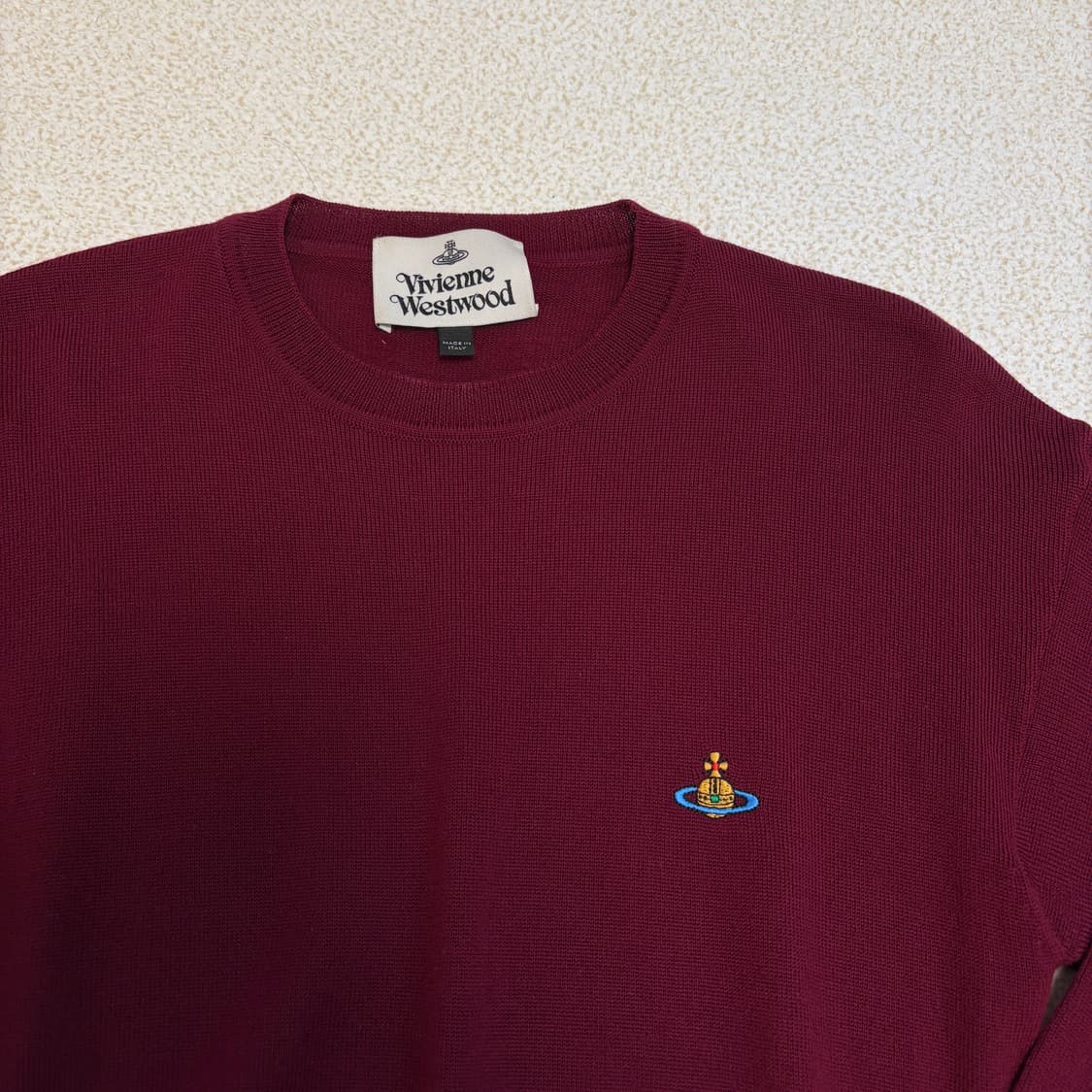 비비안웨스트우드 임포트 클래식 울 니트-버건디 상품이미지3