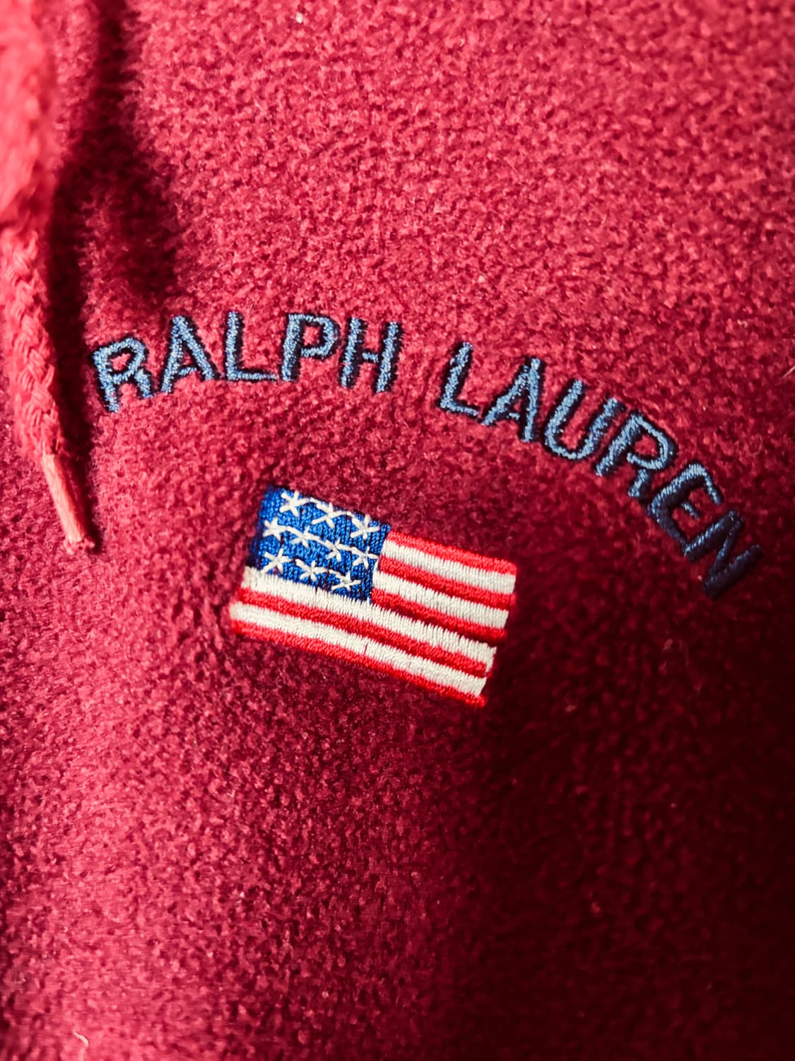 성조기 폴로 랄프로렌 누빔 후리스 후드집업 (유일희귀매물) 빈티지 대장 상품이미지4