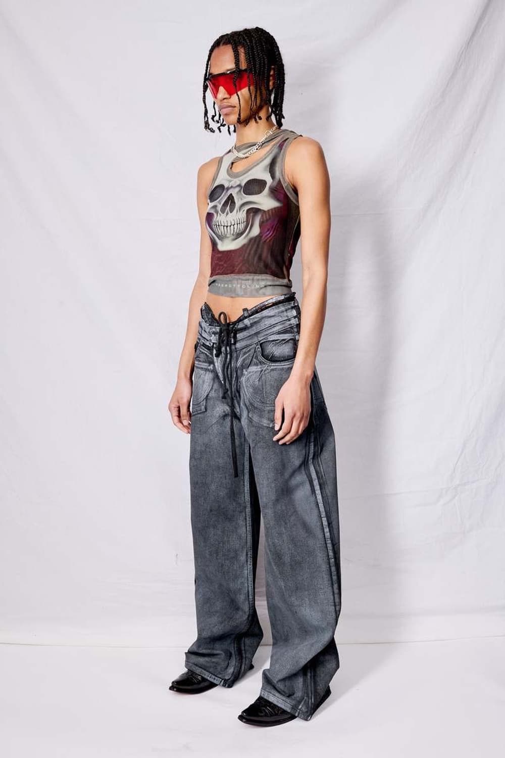 ottolinger black trompe l œil jeans 상품이미지1