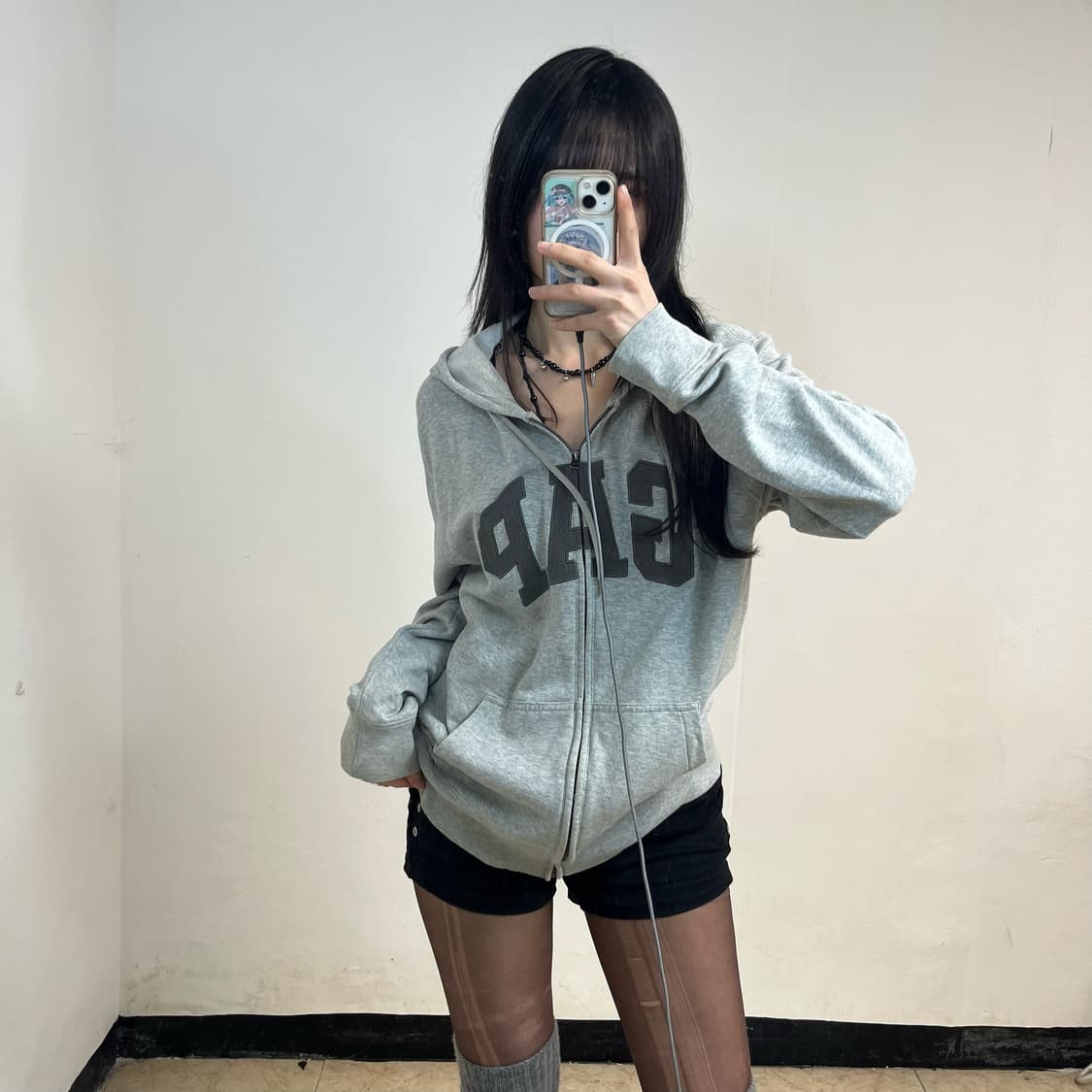 GAP grey hoodie zip-up 상품이미지1