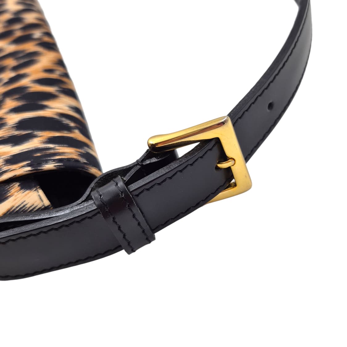 90s 모스키노 레오파드 새틴 벨트 핸드&숄더백 상품이미지5