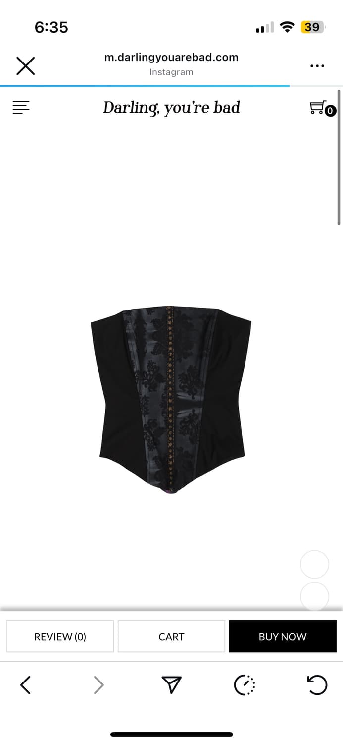 달링유어베드 코르셋 탑 + 스카프  상품이미지1