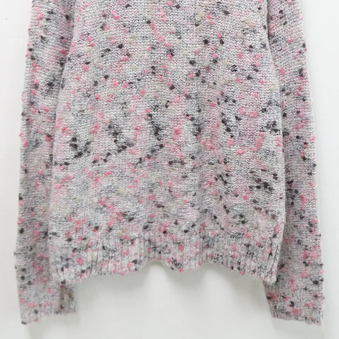 로리즈 팜 딸기우유 딥 유넥 울 혼방 부클 니트 60870 상품이미지6