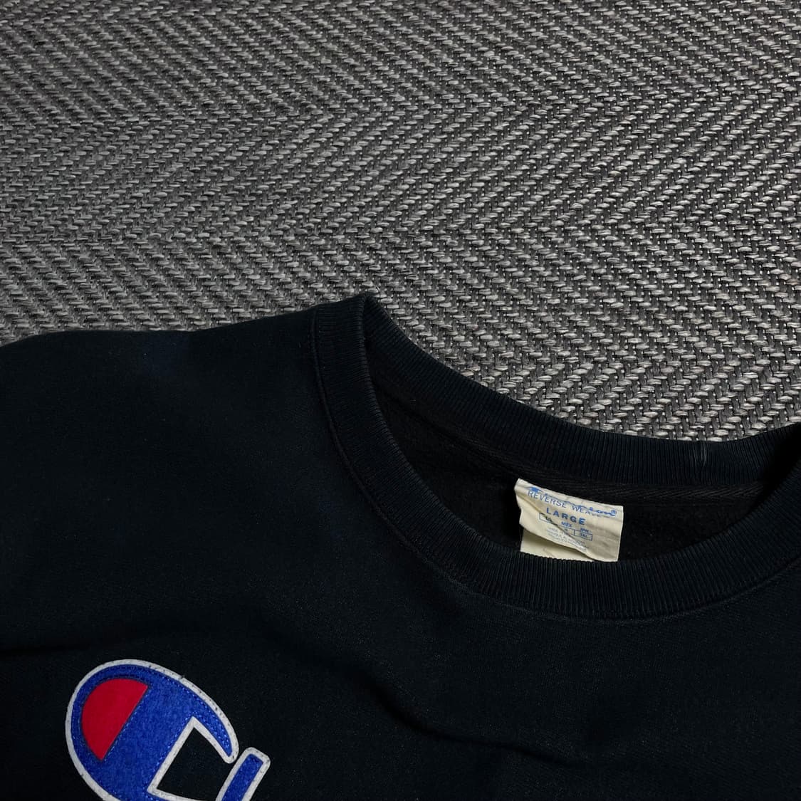 챔피온 리버스위브 빅로고 블랙 스웻 셔츠o 5092 상품이미지4