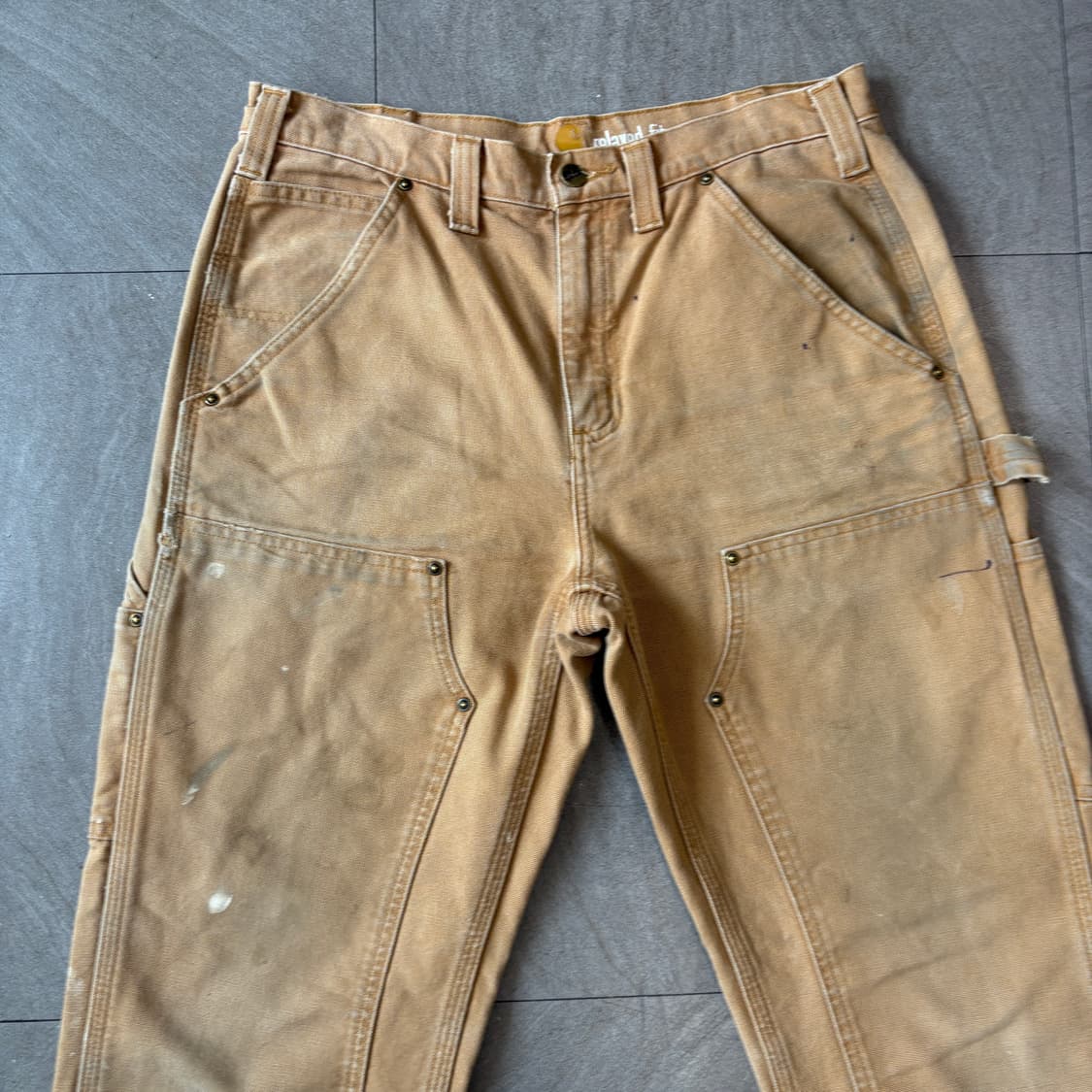 칼하트 정품 브라운 더블니 팬츠 바지 상품이미지2