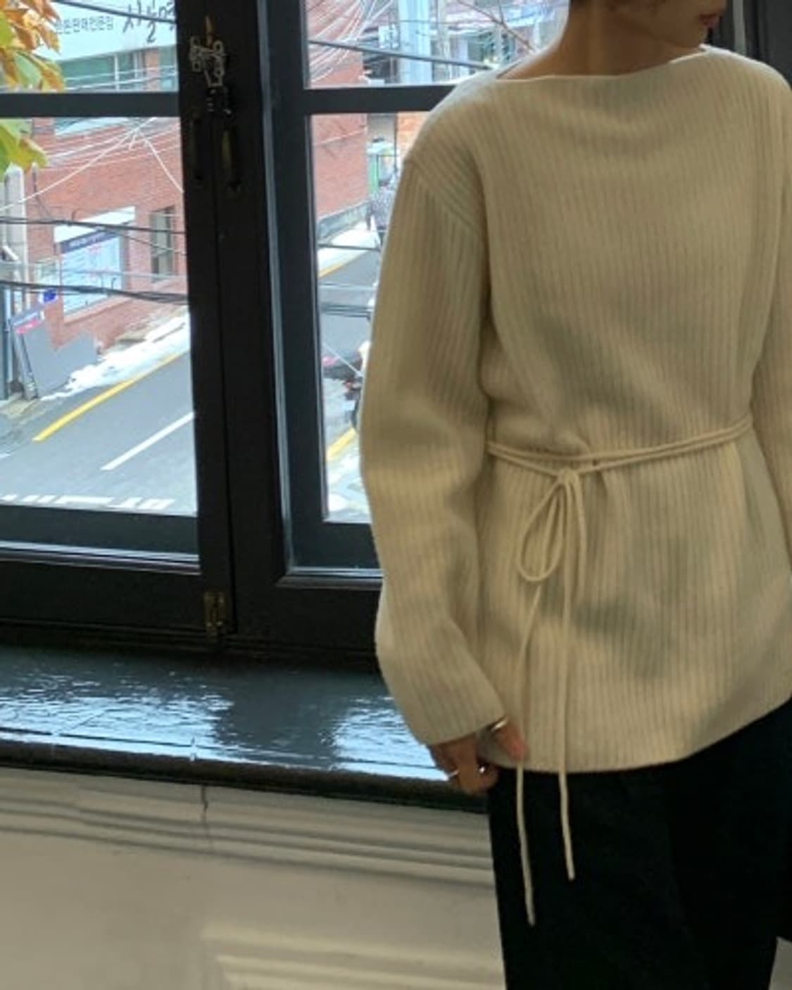 yuere 유에르 툴시 청키 리브드 니트 상품이미지5