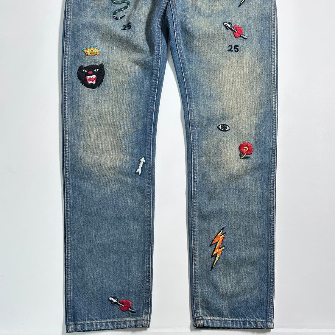 구찌 우먼스 자수 데님 팬츠  상품이미지3