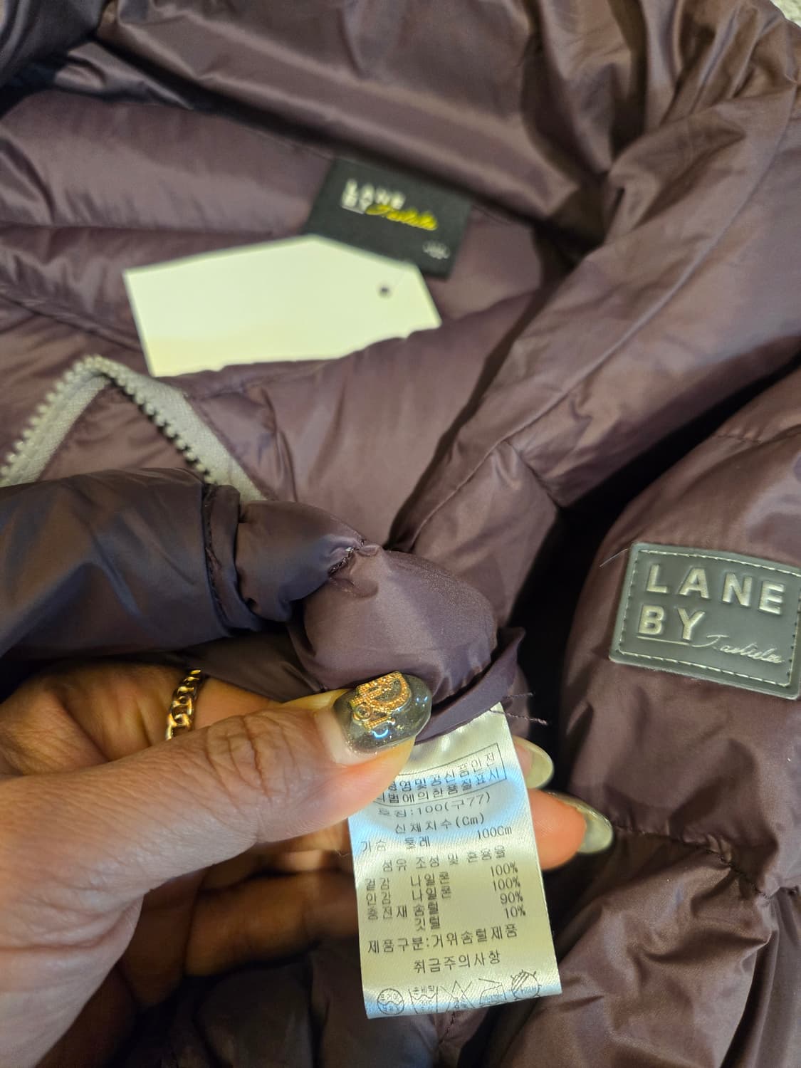 래인바이 여성 구스 경량패딩 새상급 95-100 상품이미지6