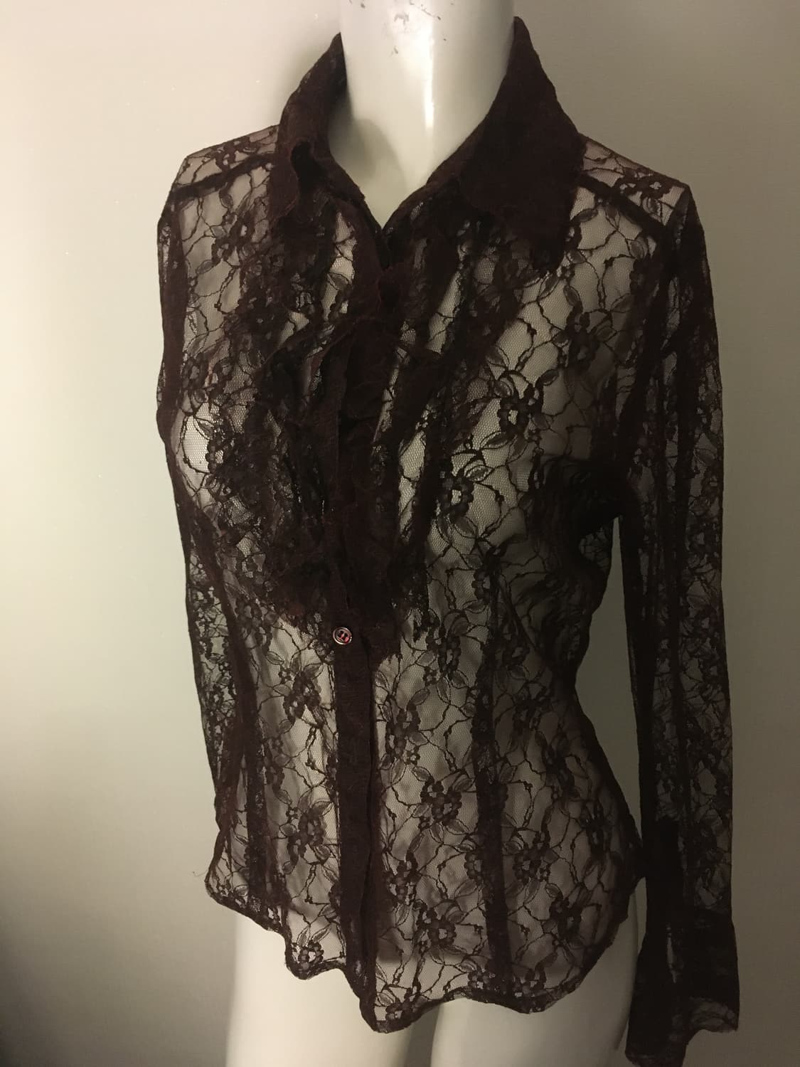 Rose see-through shirt 상품이미지2