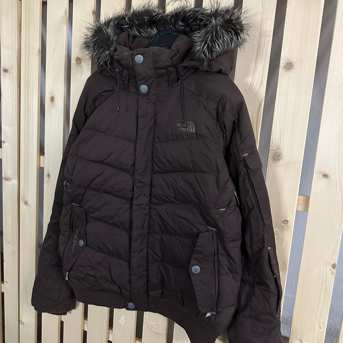 (M) 노스페이스 600 브라운 퍼 패딩 자켓 상품이미지2