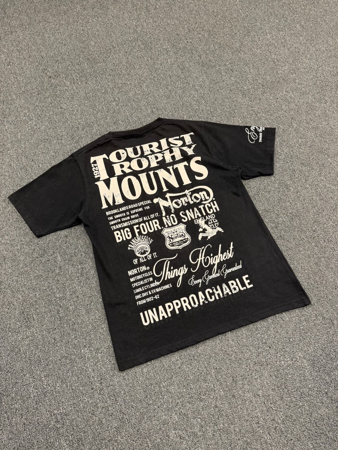 M) 노턴 빈티지 후면 레터링 프린팅 반팔 티셔츠 상품이미지3