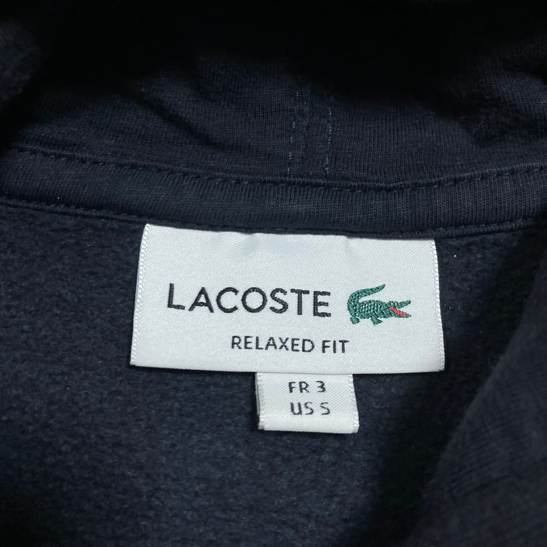라코스테 빅로고 네이비 후드티 상품이미지5