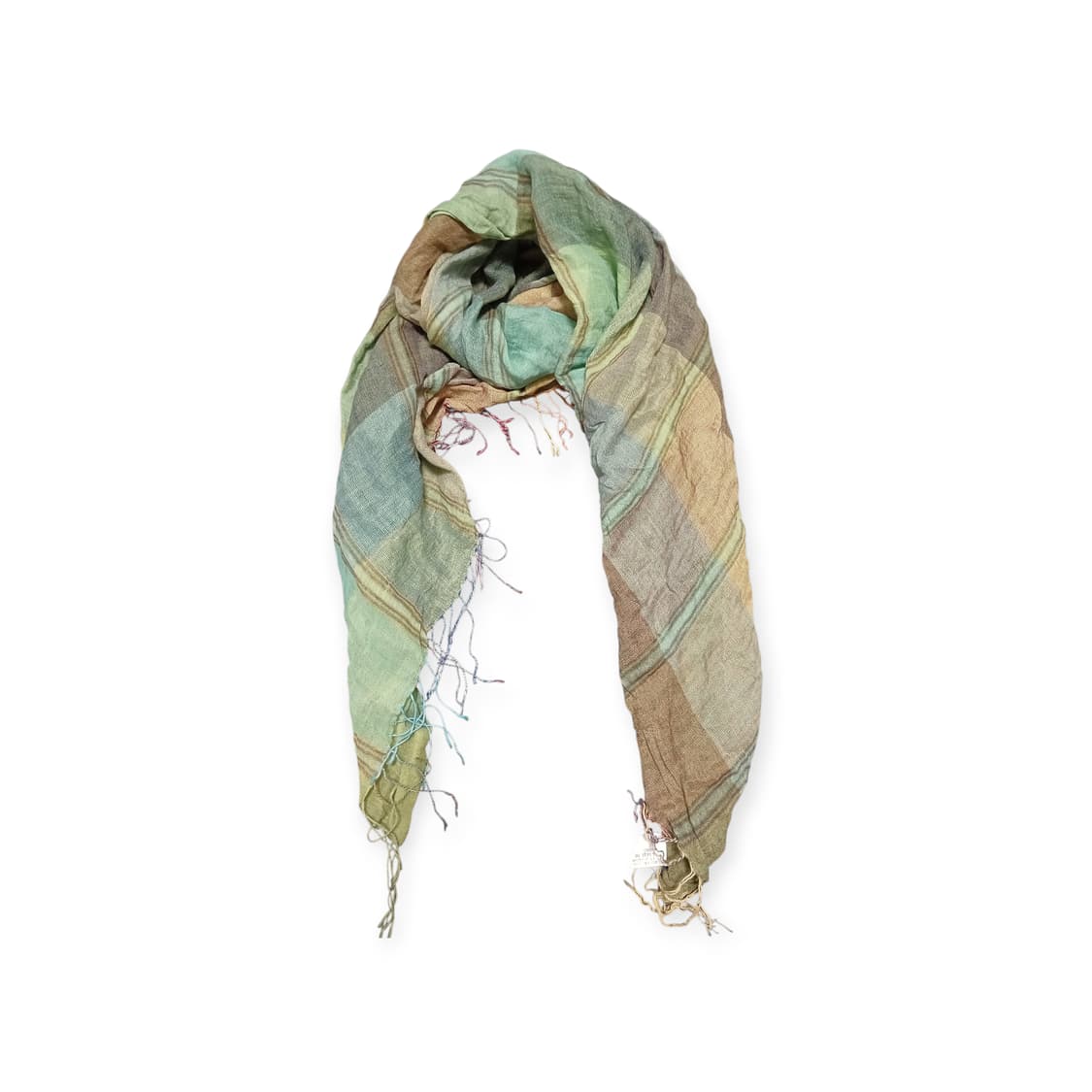 Gianni lo giudice 린넨 그린 스카프 상품이미지1