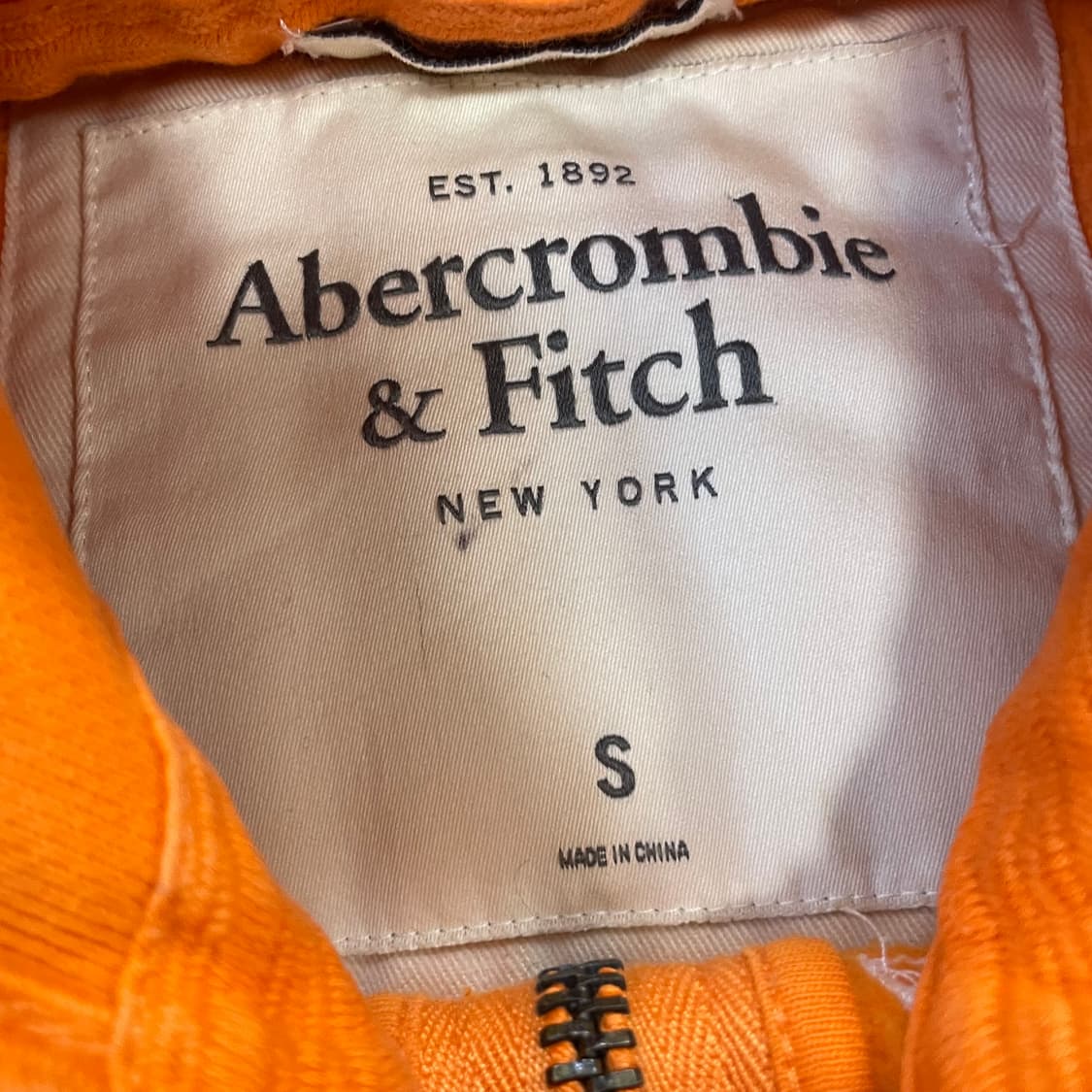 아베크롬비 아치 로고 후드집업 오렌지 상품이미지4