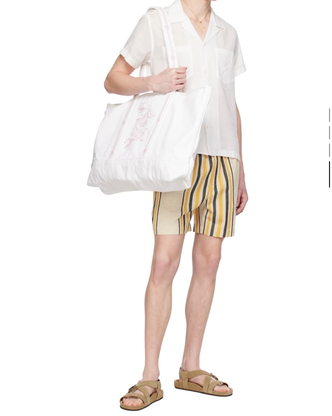 Bode 화이트 반팔 셔츠 상품이미지4