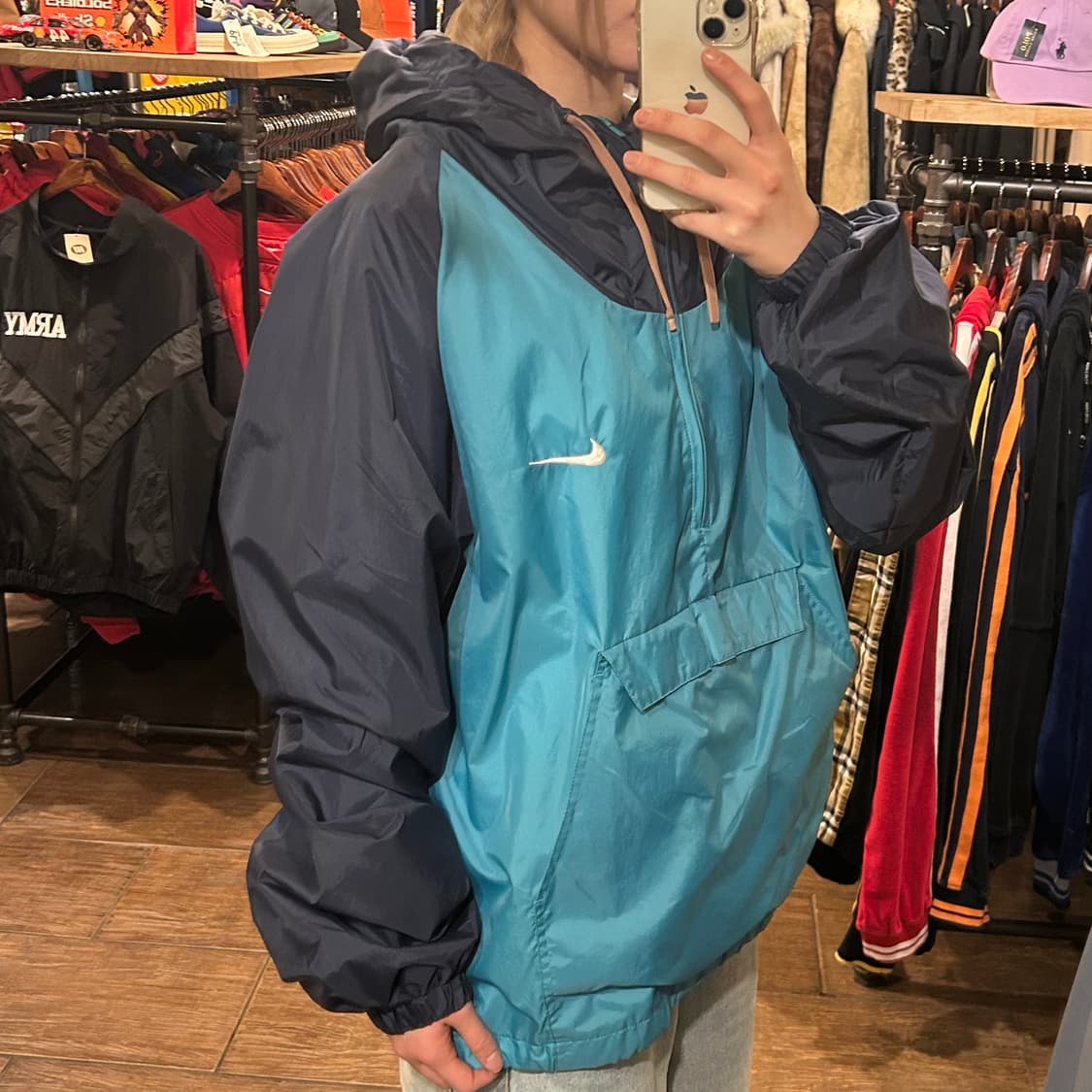 [HI] 나이키 아노락 민트&네이비 상품이미지3