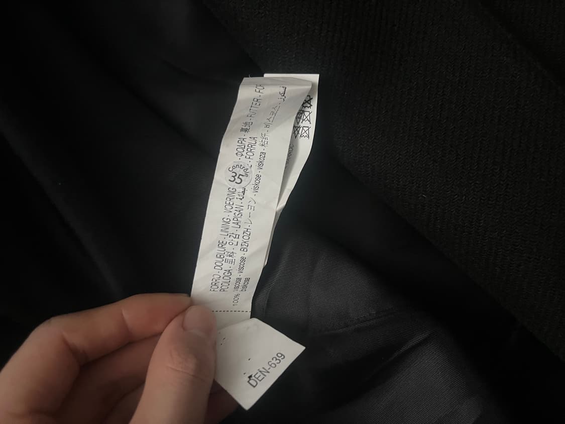 아더에러 자라 블랙 오버핏 코트s 상품이미지5