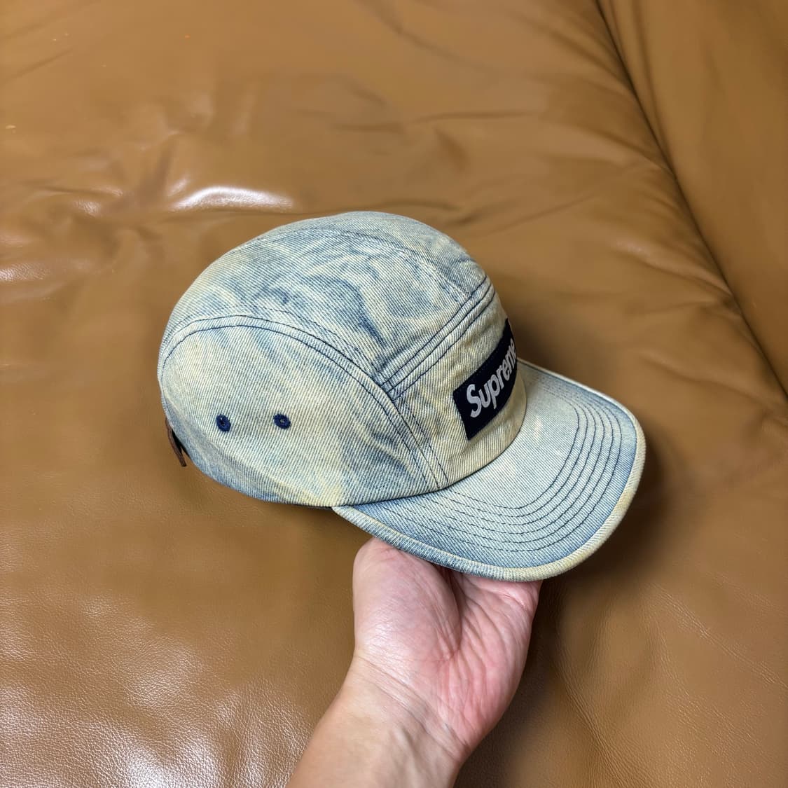 Supreme 슈프림 24ss 워시더 더티 데님 캠프캡 모자 Denim 상품이미지3