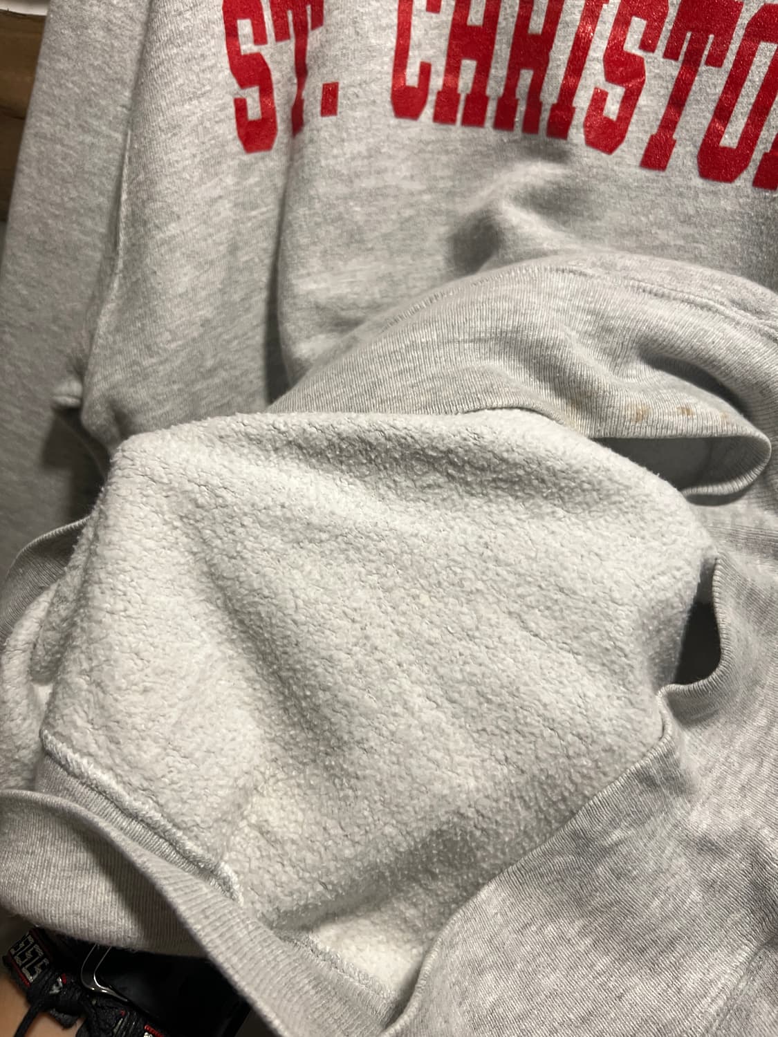 [XL]90's 챔피온 USA Made 세인트 크리스토퍼 멜란지 스웻셔츠 상품이미지8