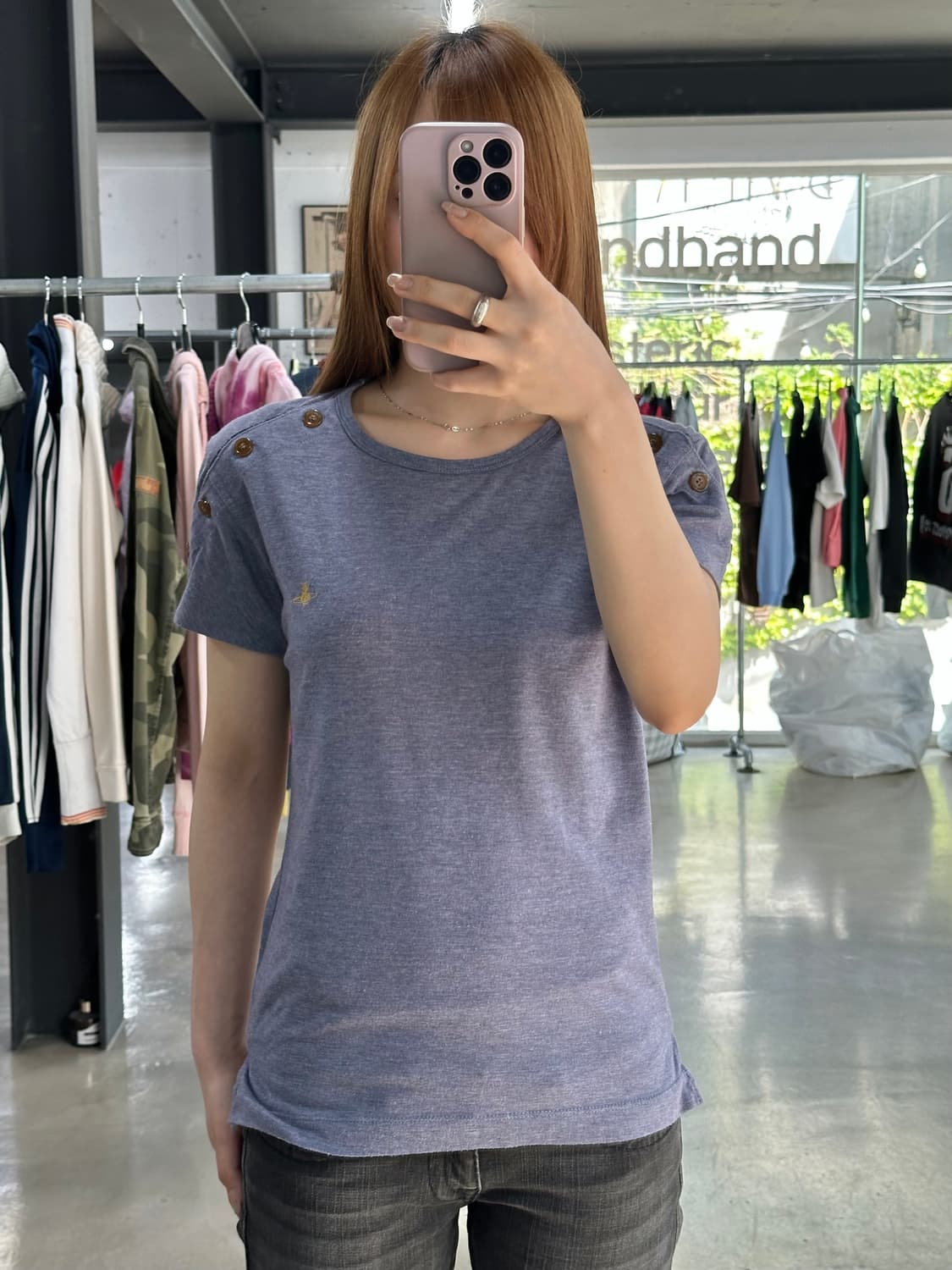 비비안웨스트우드 Orb 페이즐리 숄더버튼 반팔티 상품이미지4