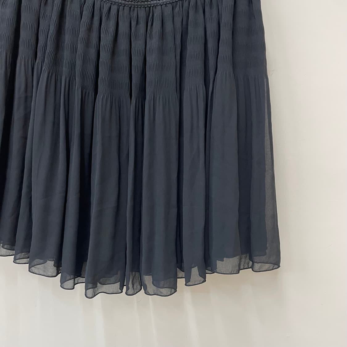 Clef de sol 블랙 쉬폰 미니 스커트 상품이미지3