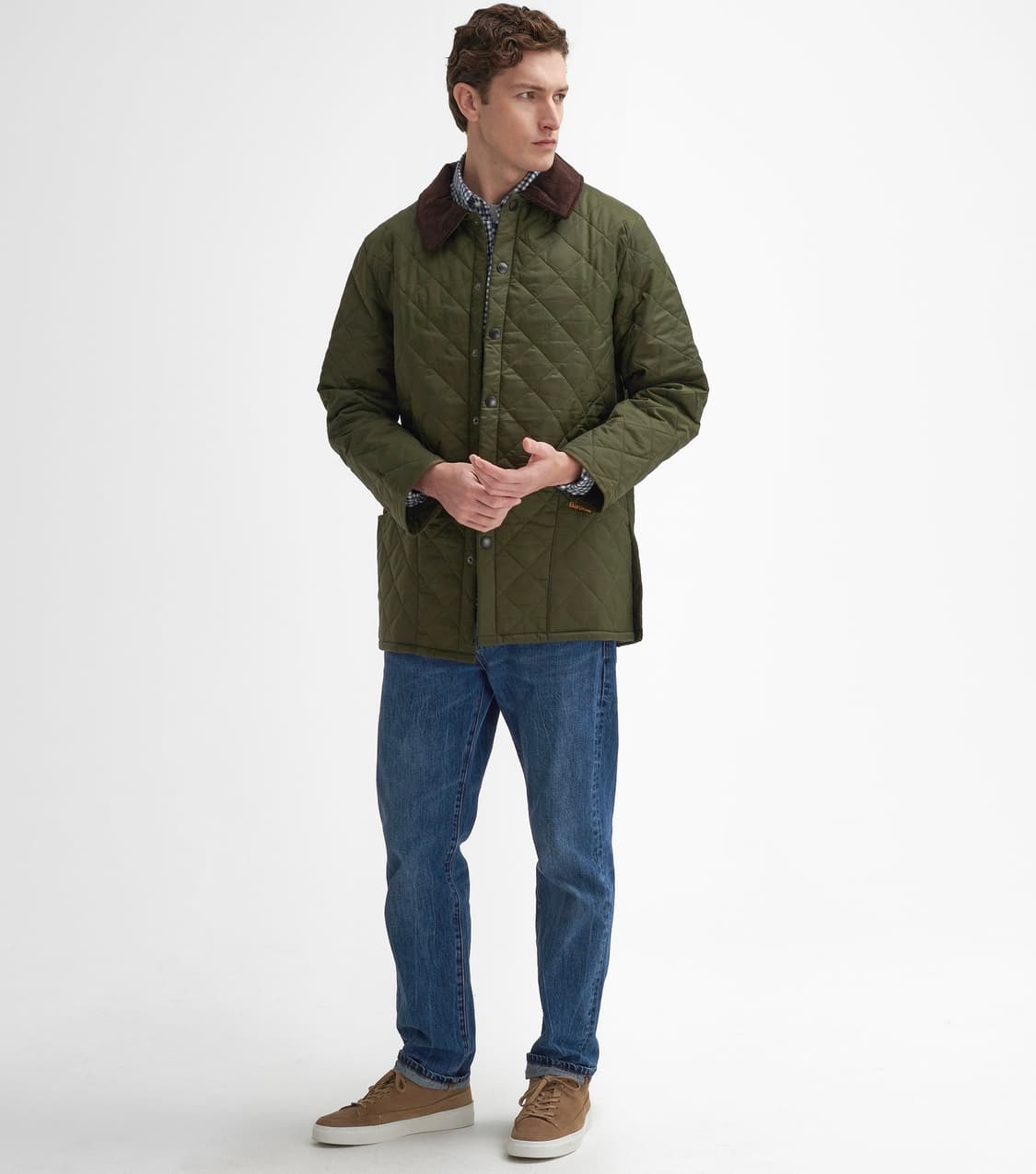 바버 리데스데일 퀼팅 자켓 올리브 상품이미지1