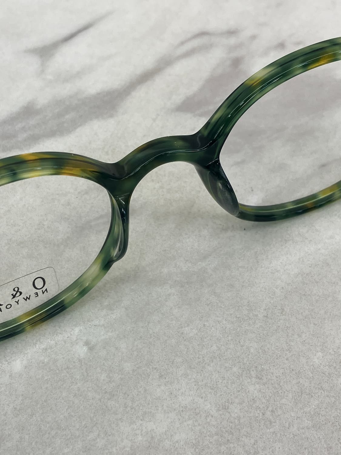 오앤엑스 O&X New York 카모 그린 오벌 뿔테 안경 상품이미지4