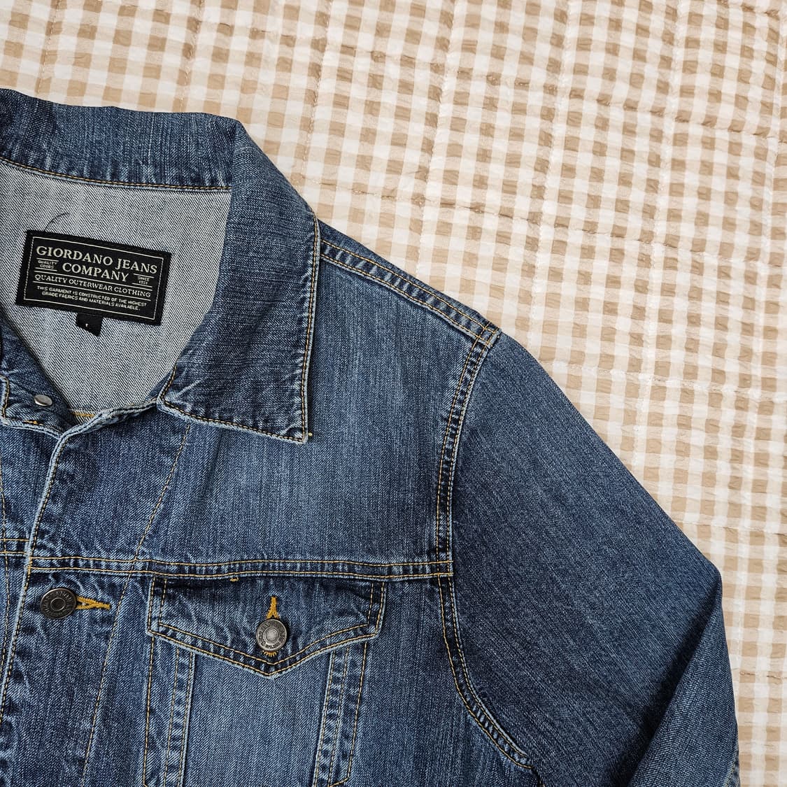 지오다노 데님 청자켓 남자100 상품이미지3