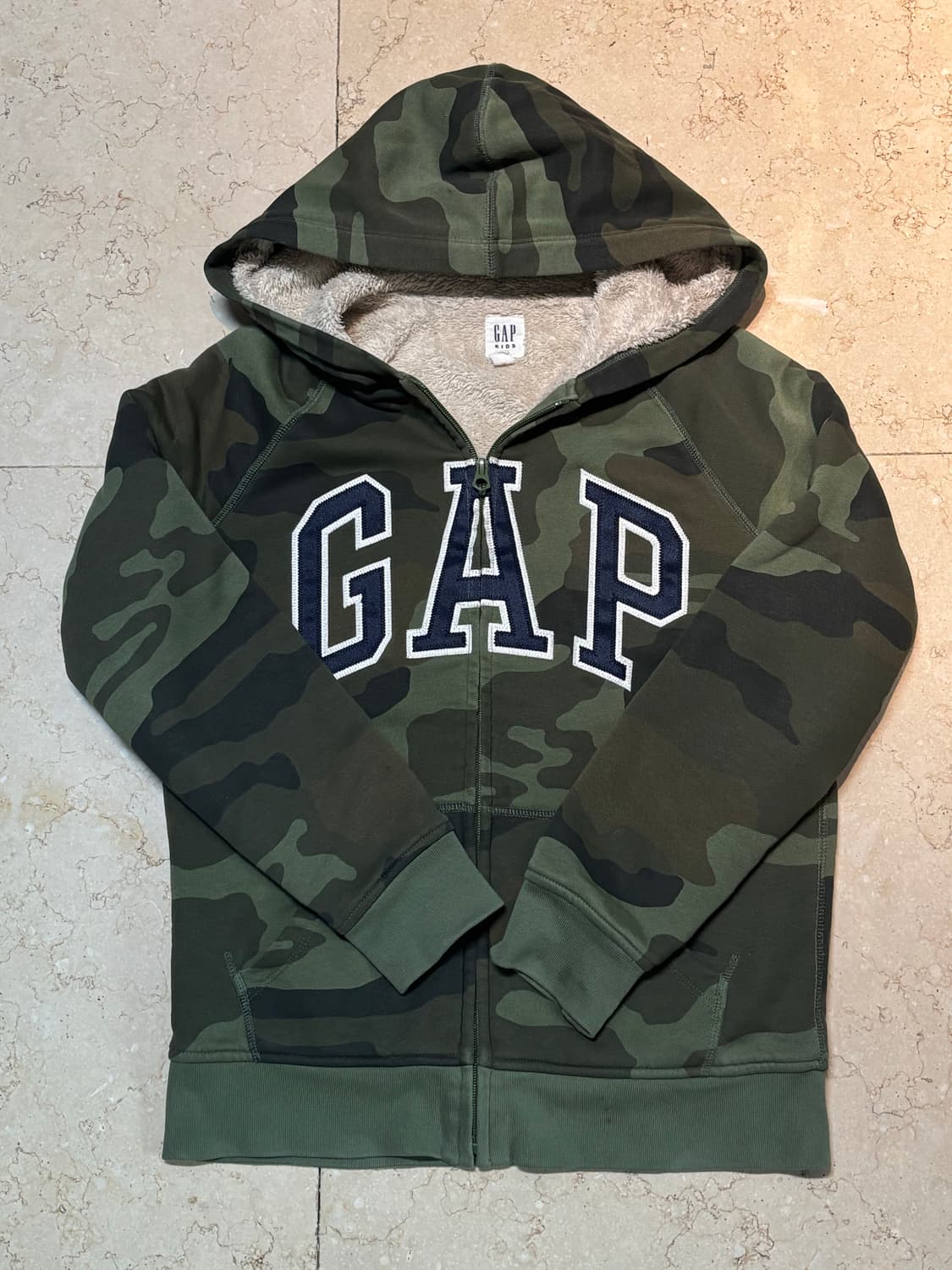 갭 GAP 카모 양털 후드집업 상품이미지1