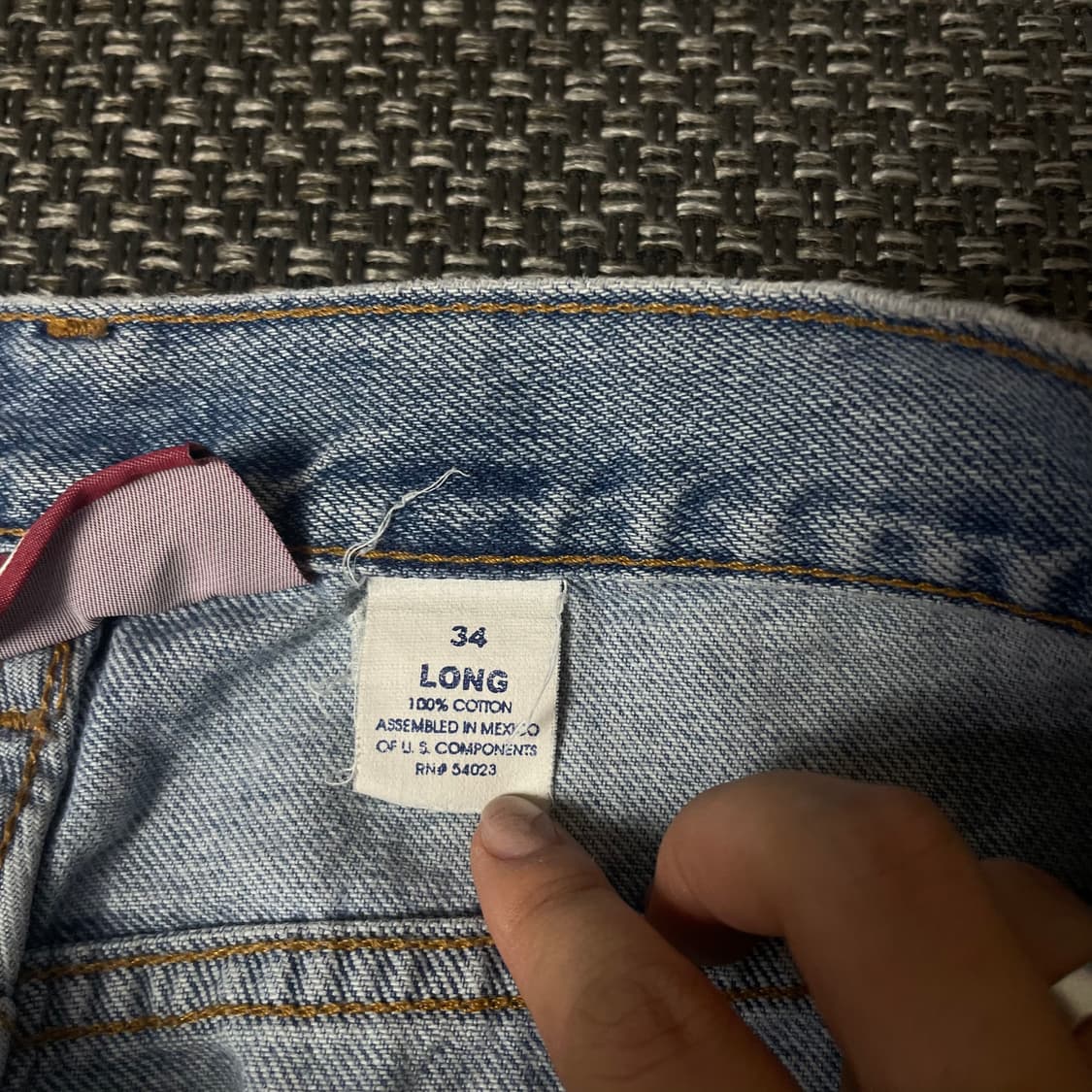 (34) 올드네이비 연청 롱 데님 팬츠 상품이미지4