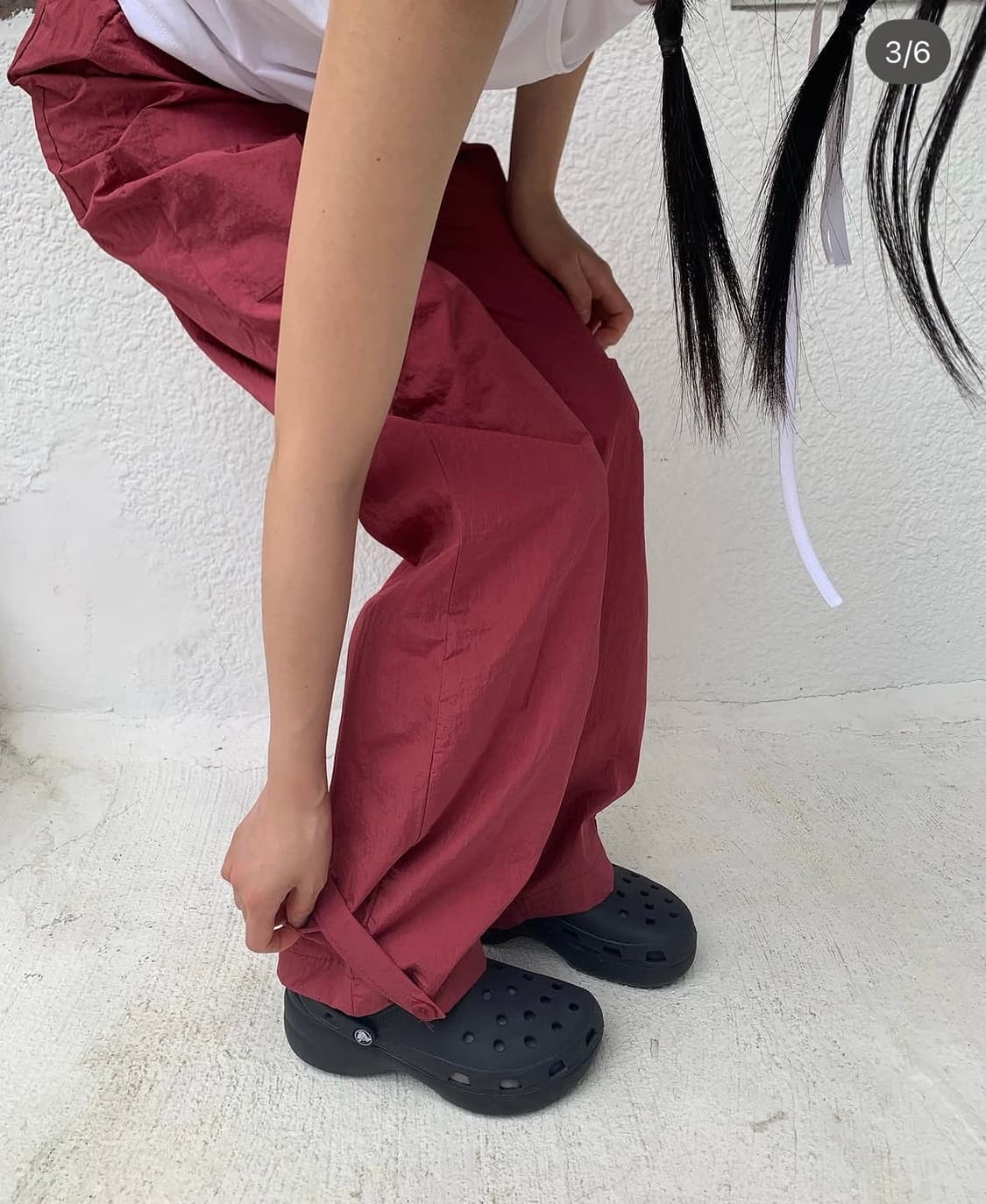 새상품)우화 레오 나일론 와이드 팬츠 상품이미지2