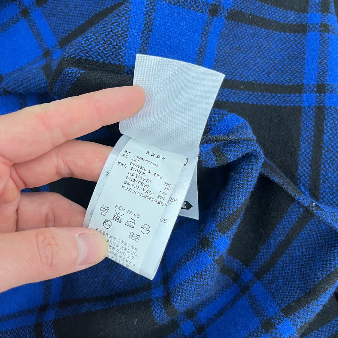 오프화이트 플란넬 체크 셔츠 자켓 XXS 상품이미지6