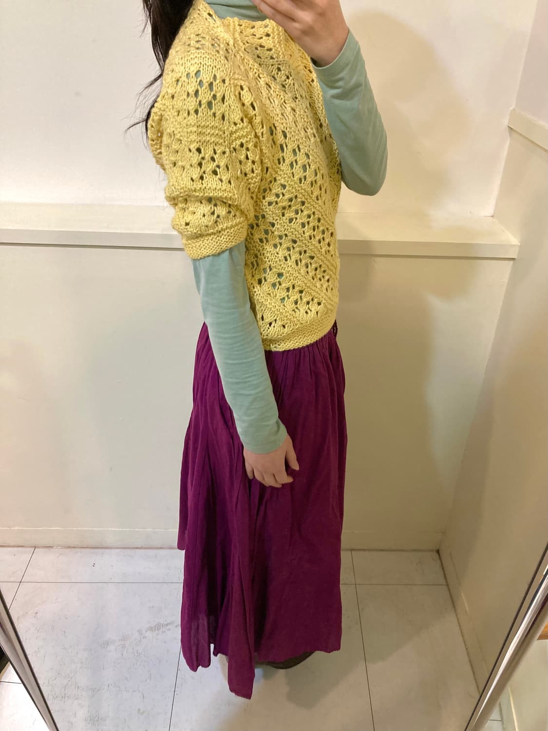 빈티지 퍼플 롱 스커트 상품이미지10