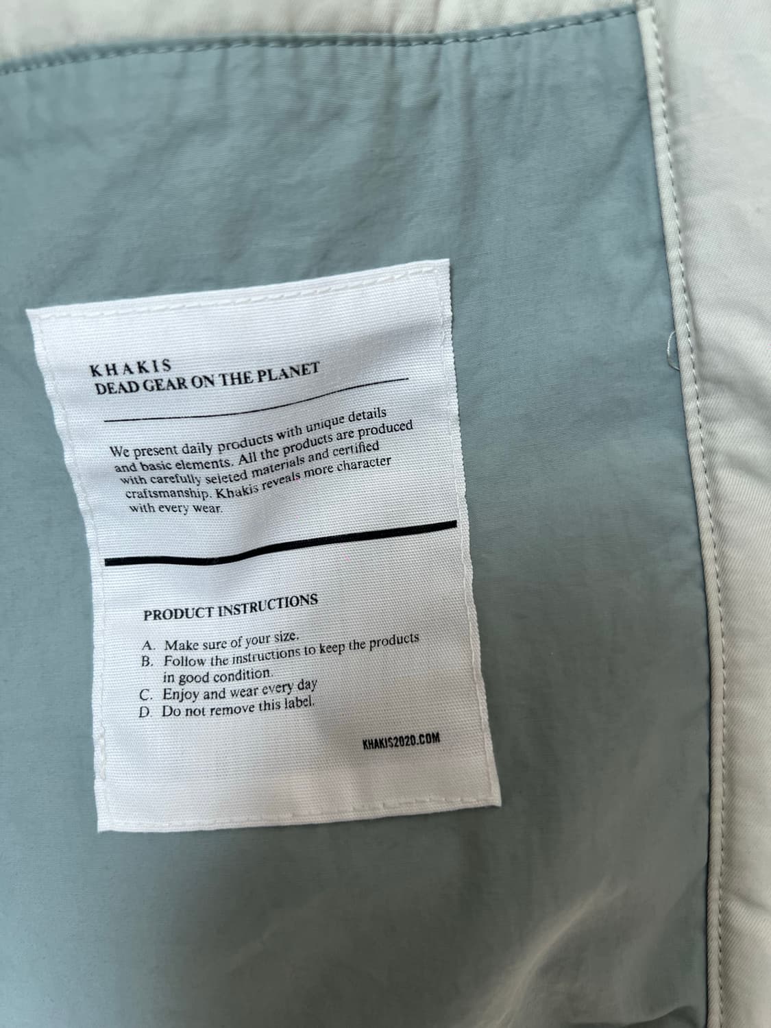 카키스 Manager Jacket 매니저 자켓 Stone L사이즈 상품이미지5