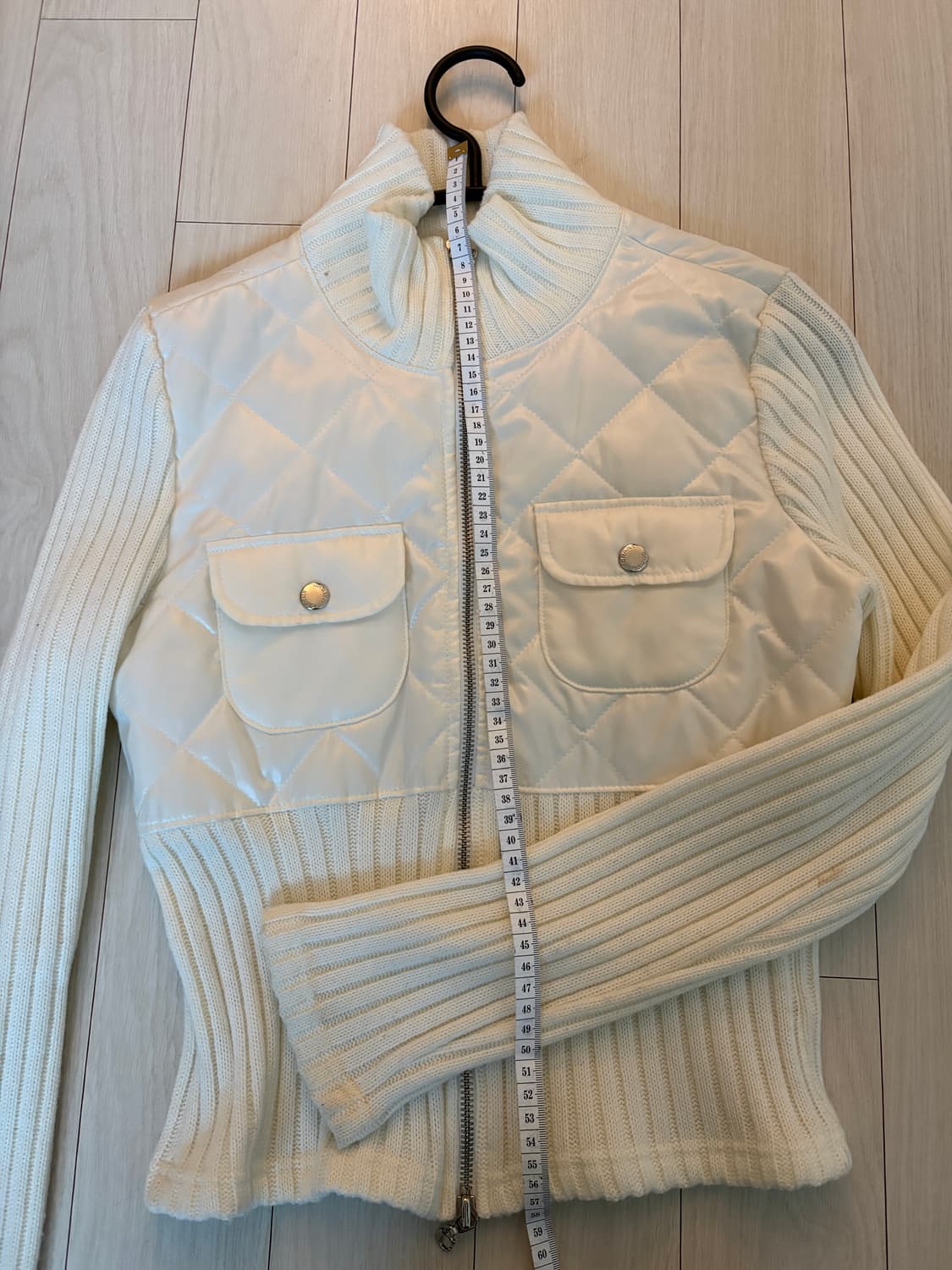 크랭크 화이트 슬림 집업  상품이미지1