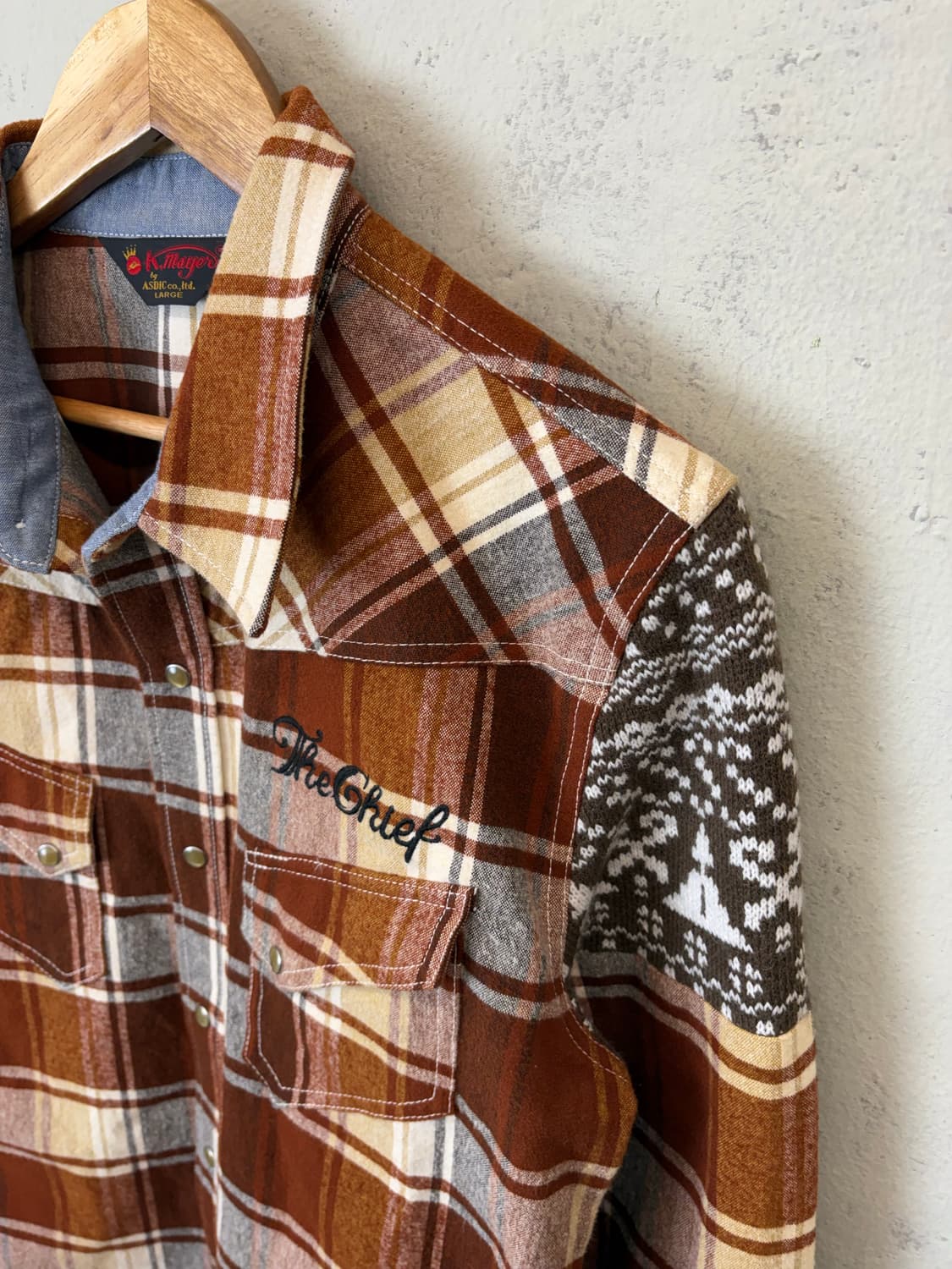K mayer 빈티지 웨스턴 체크 셔츠 상품이미지5