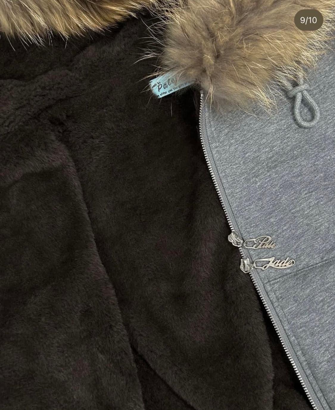 페일제이드 울프죠 차콜 크롭 후드집업 상품이미지5