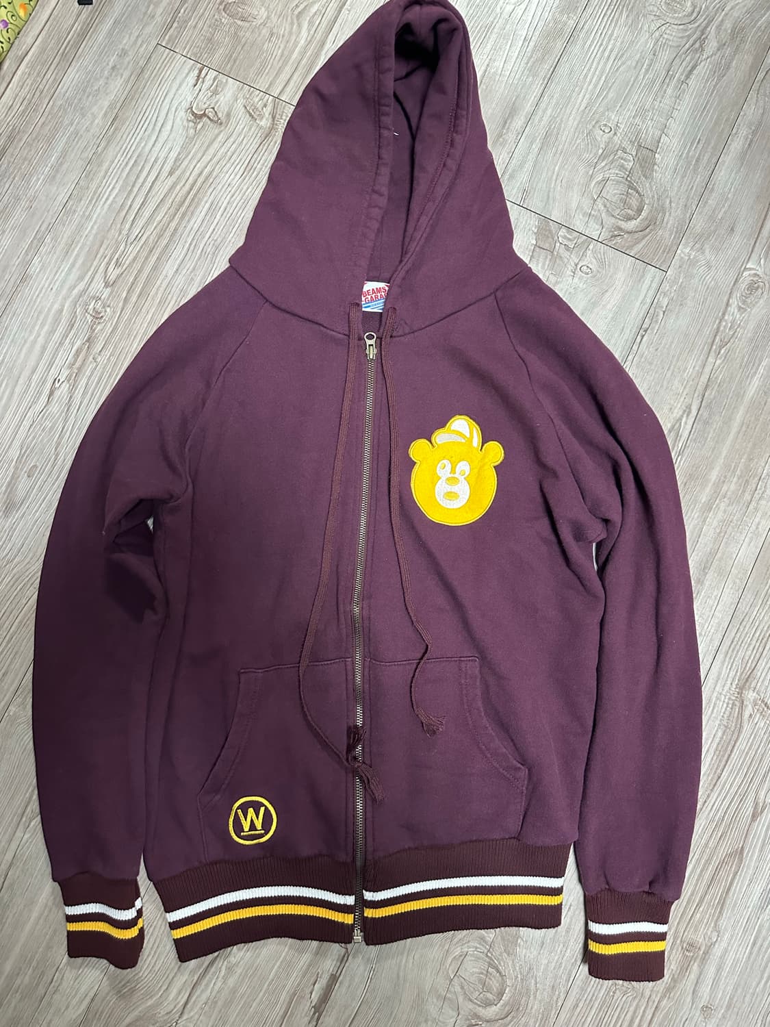 와인색 후드집업 상품이미지1