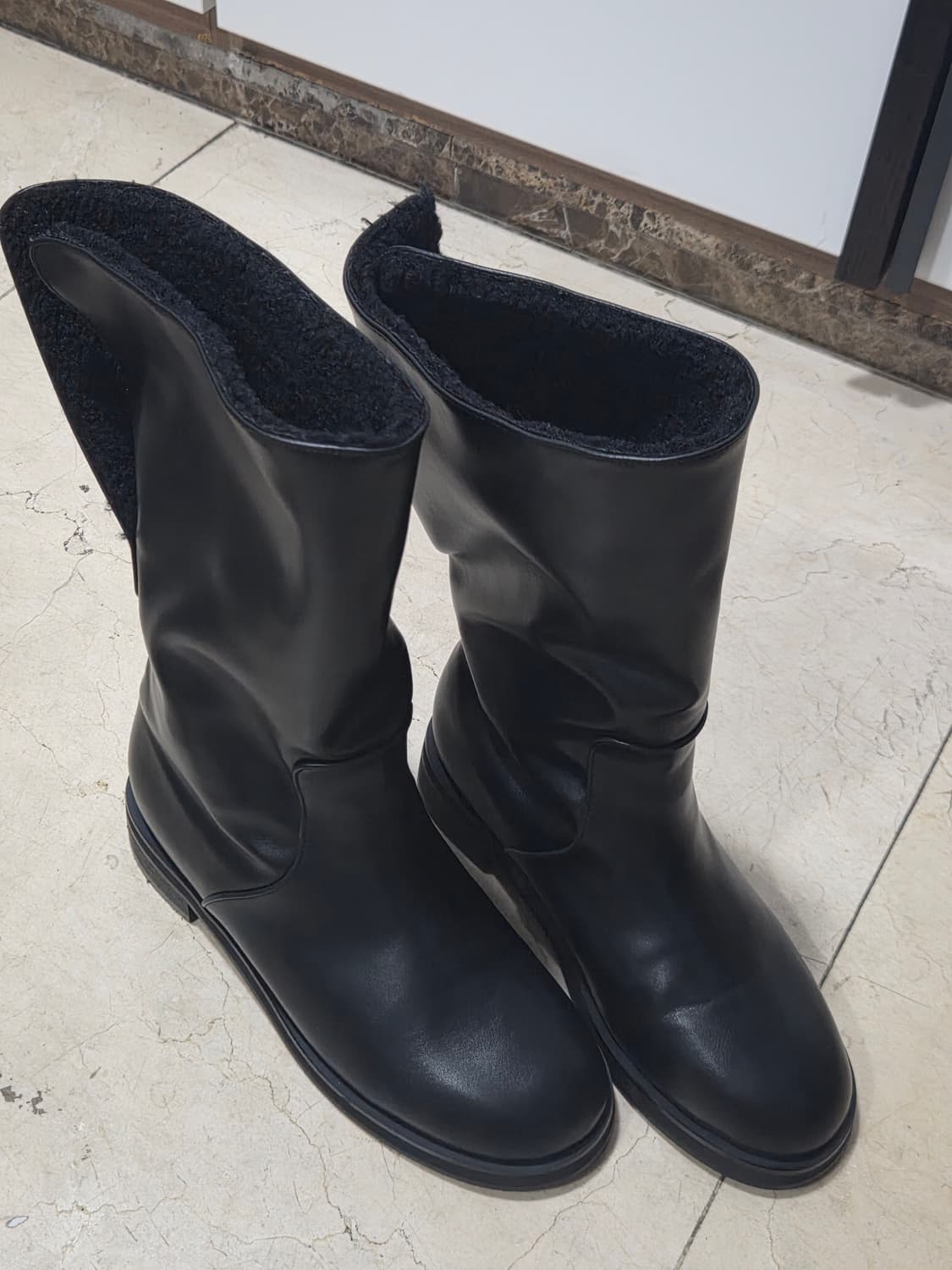 사뿐 벤도르 털안감 미들부츠 (3.5cm) 상품이미지3