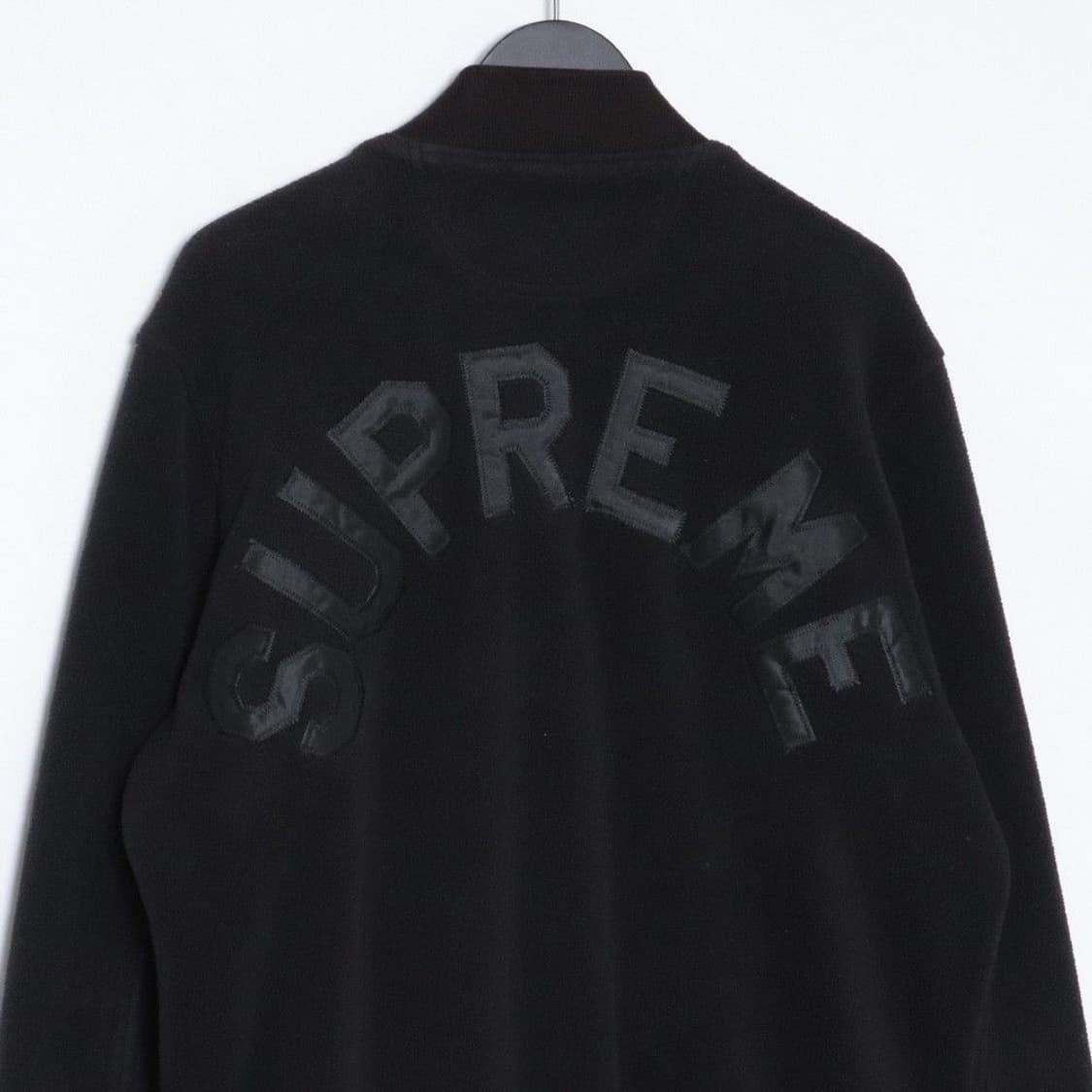 [정품] 슈프림 아치 로고  레더 바시티 자켓 블랙 M 상품이미지3