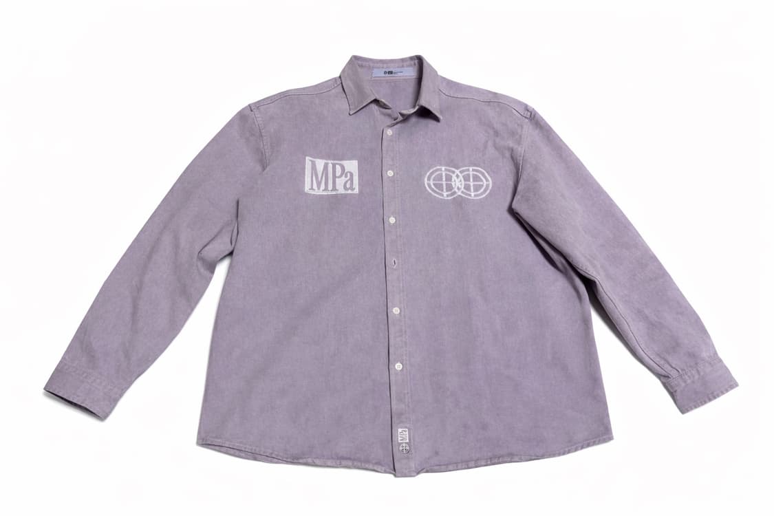Mpa플라스틱 프로덕트 퍼플 데님셔츠L 상품이미지1