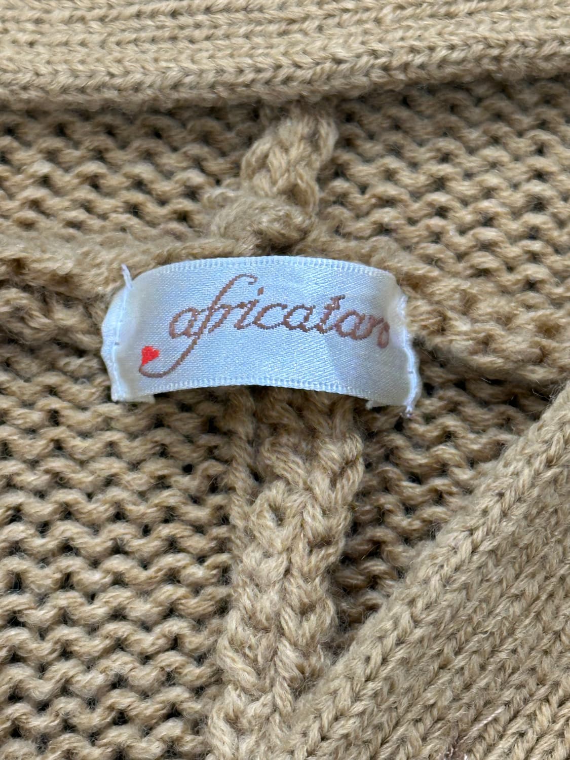 OS)Japanese vintage 여성 모리 케이블 니트 케이프 상품이미지5