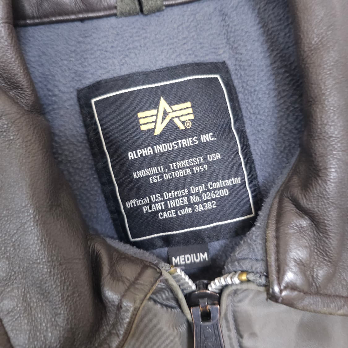 알파인더스트리 CWU 레더 MA-1 플라이트 자켓 상품이미지3