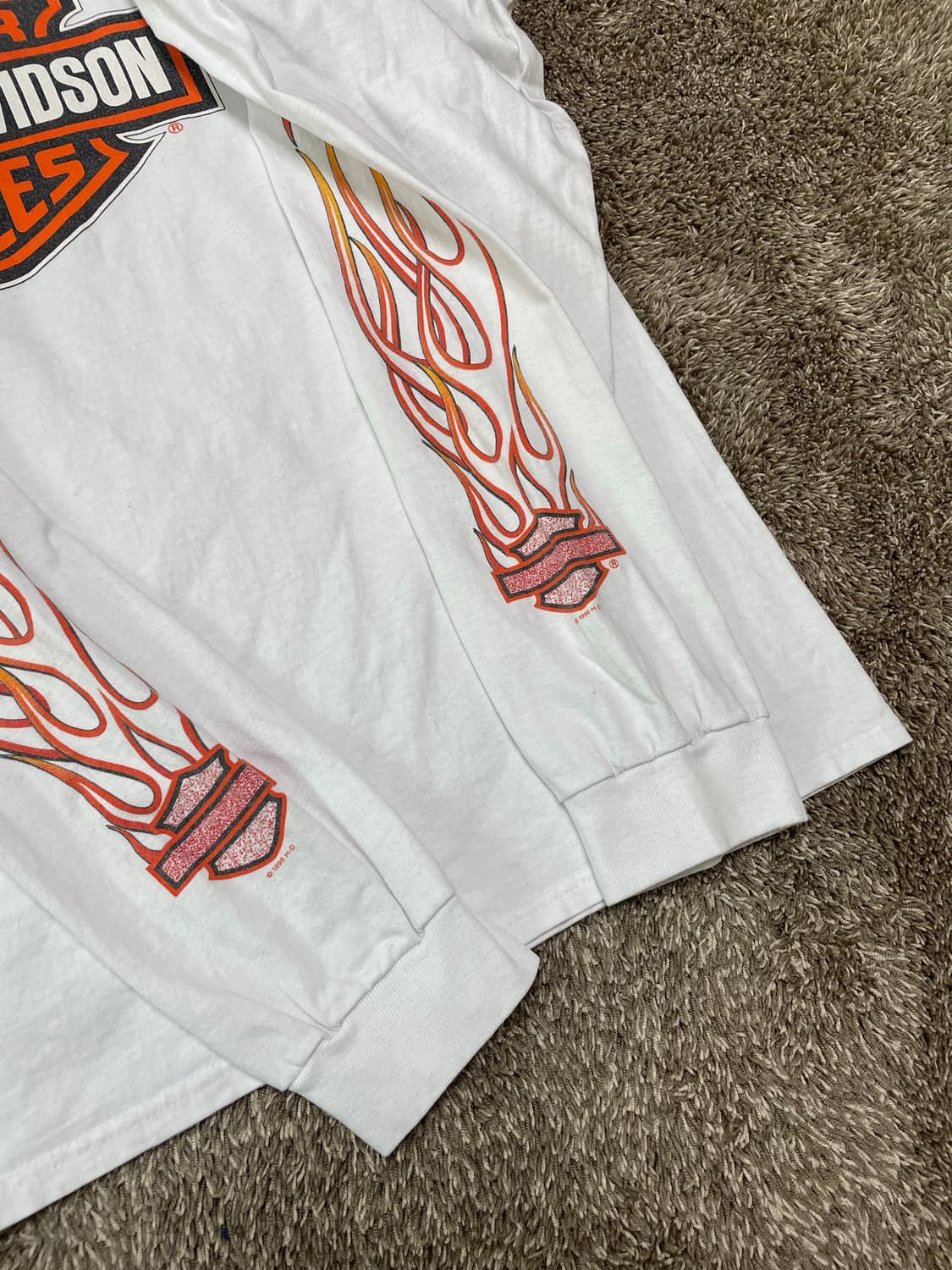 90s harley long sleeve 할리데이비슨 쉴드 롱슬리브 상품이미지5