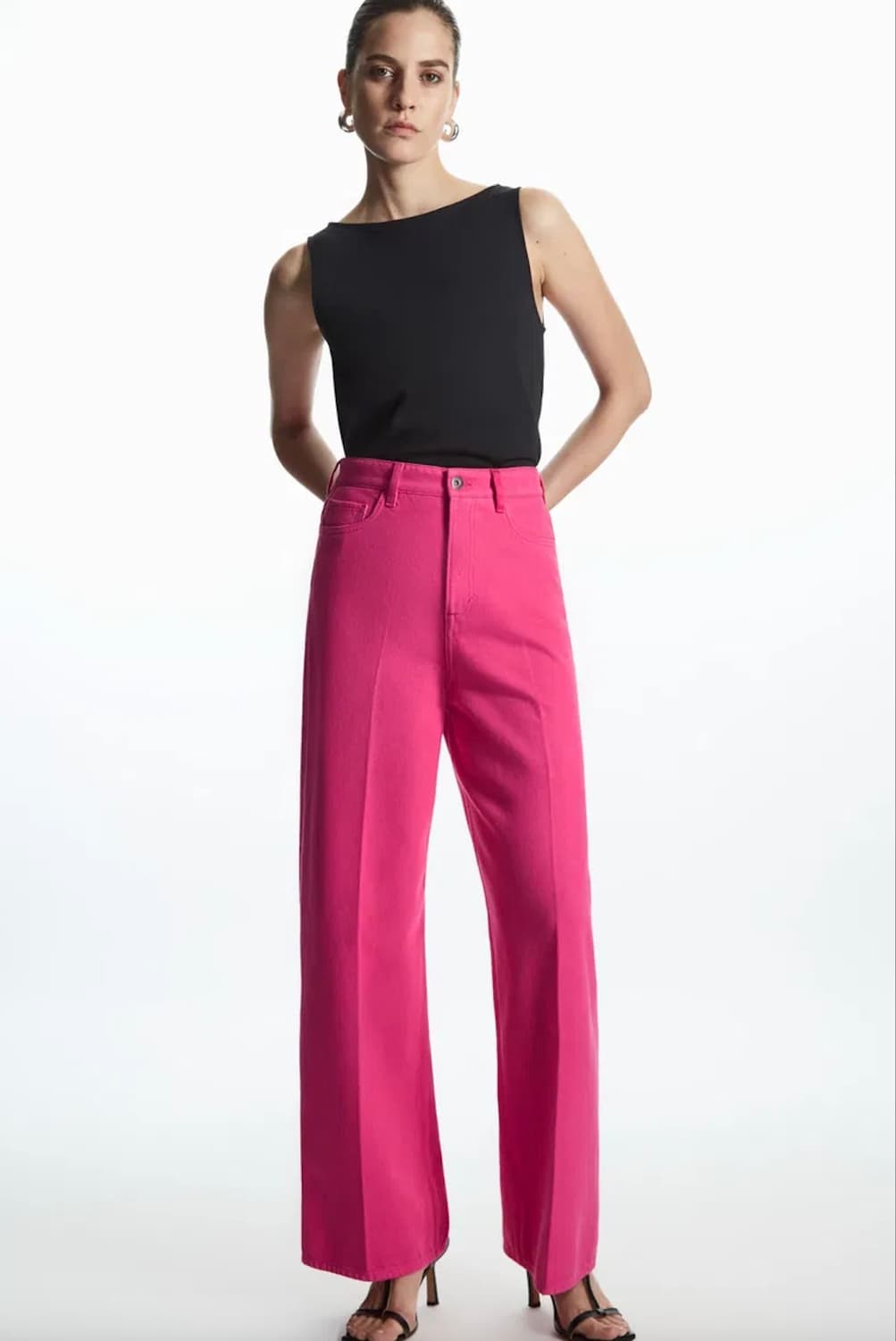 코스 하이웨이스트 와이드 레그 팬츠 상품이미지1