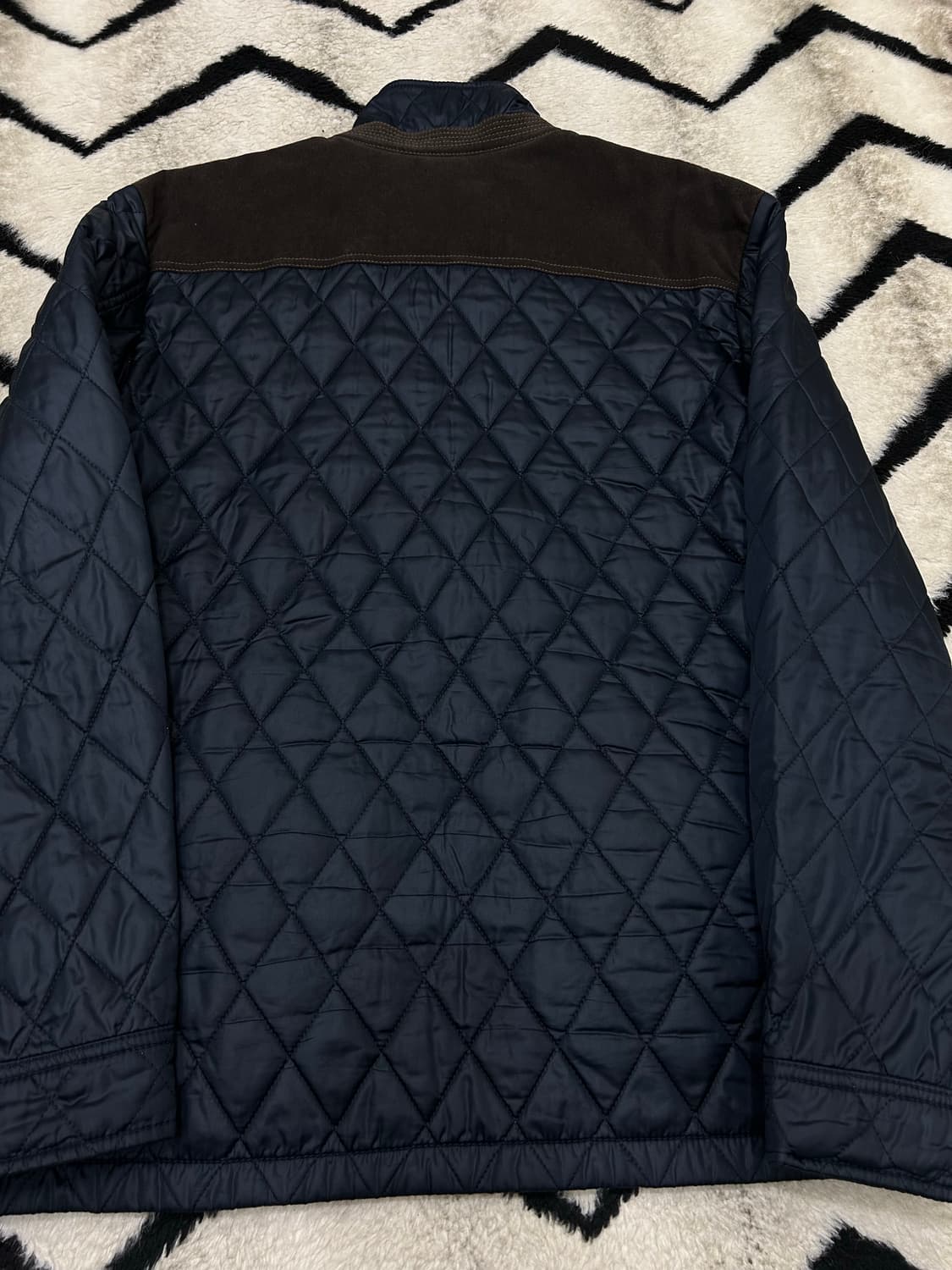 [XL]라코스테 스웨이드 포인트 퀄팅 자켓/짙은네이비 상품이미지4