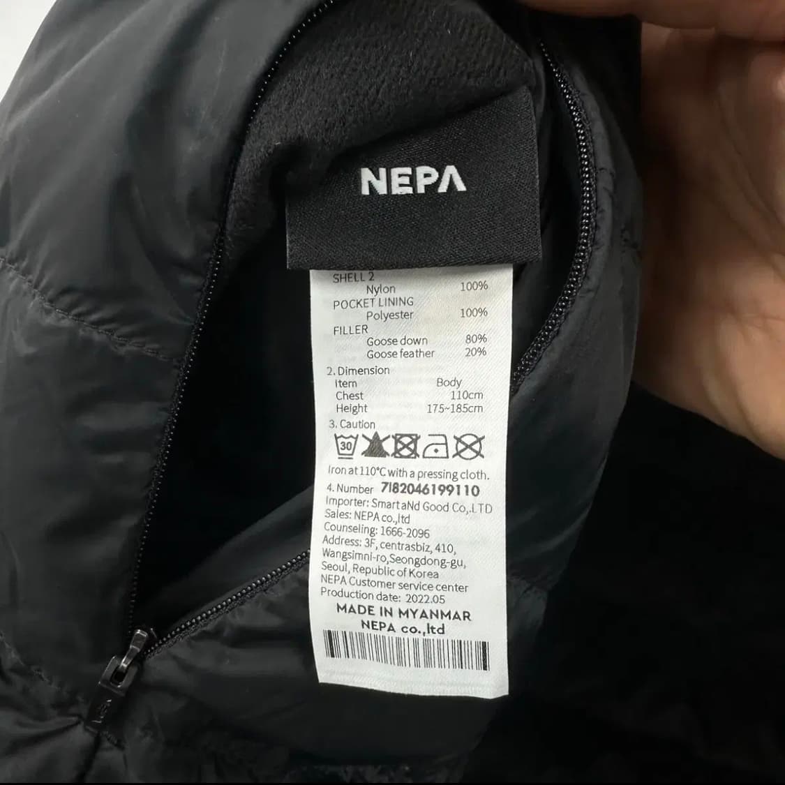 네파 22s 여성 리버시블 경량 구스다운 패딩 점퍼 XXL J3 상품이미지10