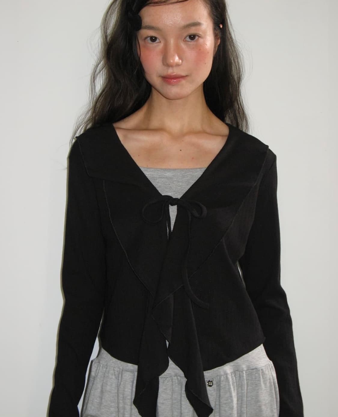 론론 세일러 프릴 가디건  상품이미지1