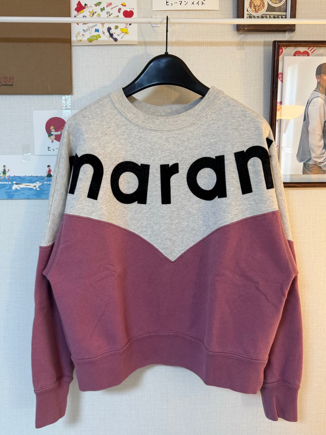 [38]이자벨마랑 에뚜왈 휴스턴 맨투맨 핑크 상품이미지1