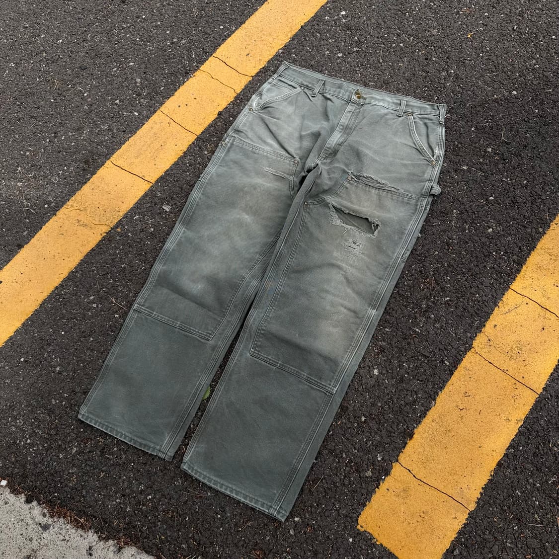 OG 칼하트 B01 MOS 더블니 카펜터 팬츠 상품이미지3
